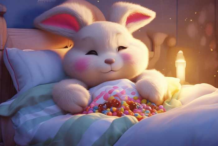 儿童故事爱吃糖的小兔子，爱吃糖果的小兔子 睡前故事