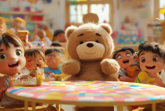 儿童社交故事小熊请客，小熊请客故事视频 幼儿园