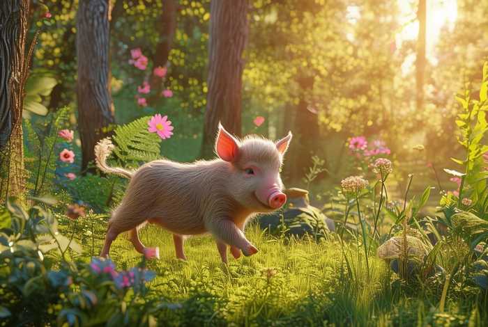 0到3岁儿童故事创编猪、3一4岁幼儿的小故事野猪