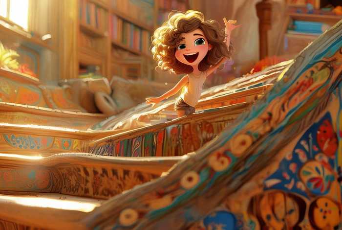 medicine绘本故事儿童画（绘本meli on the stairs）