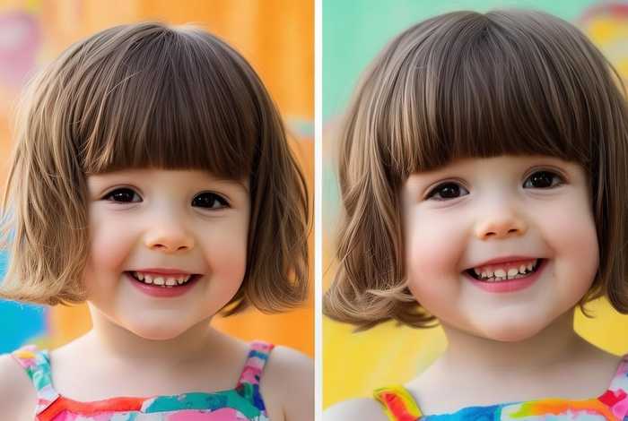 儿童波波头小女孩、儿童小波波头