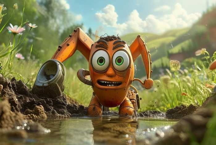 儿童故事挖土机找水喝 - 挖土机找水喝的故事 儿童故事挖土机找水喝 - 挖土机找水喝的故事