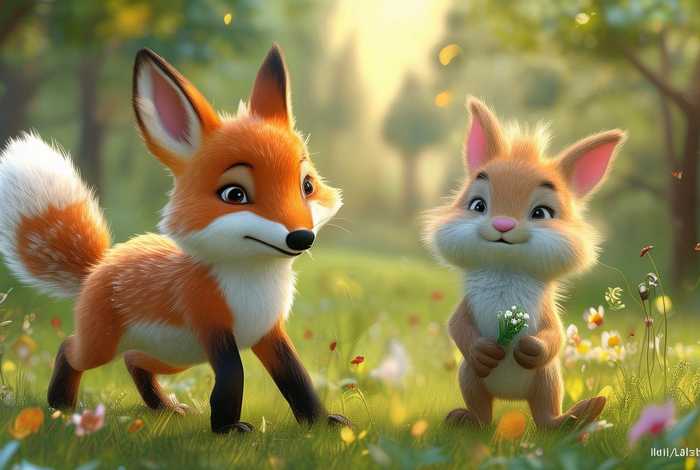 儿童故事狐狸和兔子；狐狸和兔子幼儿故事