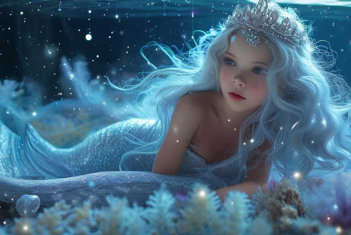 儿童睡前故事美人鱼公主的故事，公主美人鱼的睡前故事视频