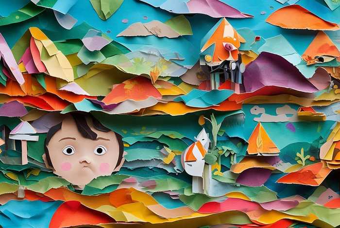 儿童撕纸画故事 儿童故事撕纸贴画 儿童撕纸画故事 儿童故事撕纸贴画