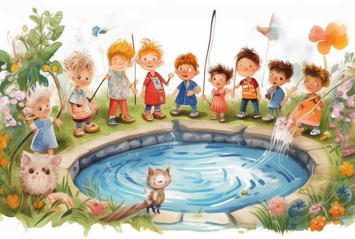 儿童绘本3-6岁小猫钓鱼故事有拼音；绘本小猫钓鱼的故事
