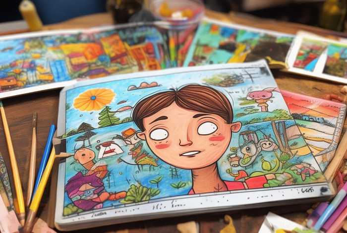 儿童故事画册自己制作绘本，自制幼儿绘本故事图画 制作 手绘