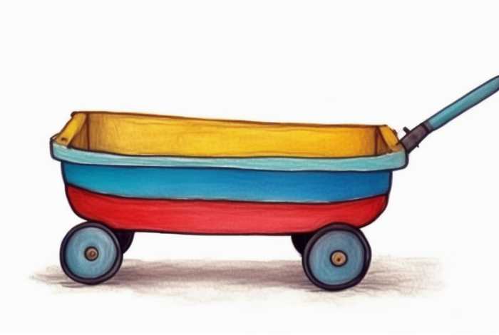 儿童脚踏手推车 儿童脚踏手推车简笔画