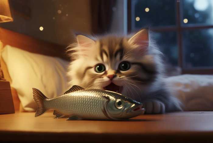 儿童睡前故事小猫偷吃鱼；睡前故事小猫吃鱼视频