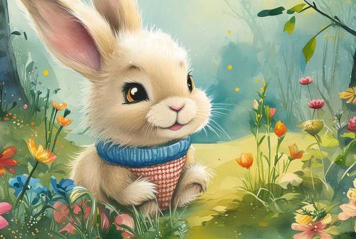 儿童故事绘本插图小兔子（绘本故事 小兔子）