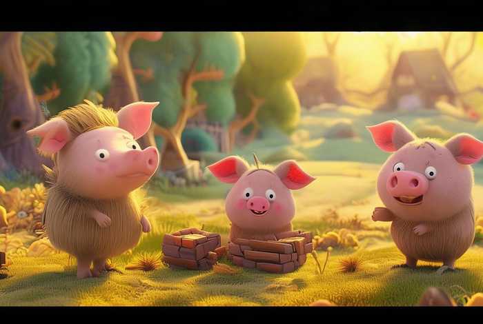 儿童故事三只猪 - 少儿故事三只小猪
