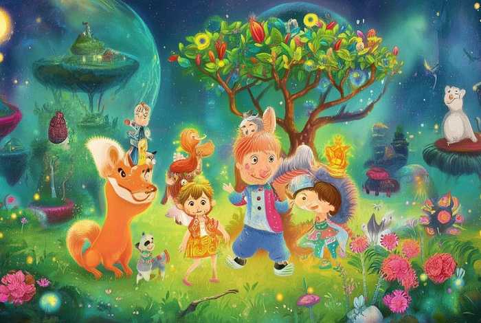 儿童故事神话图片 神话故事背景儿童图片