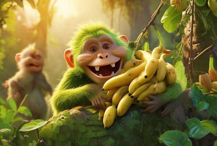 naughtymonkey英语故事 a greedy monkey的英语小故事