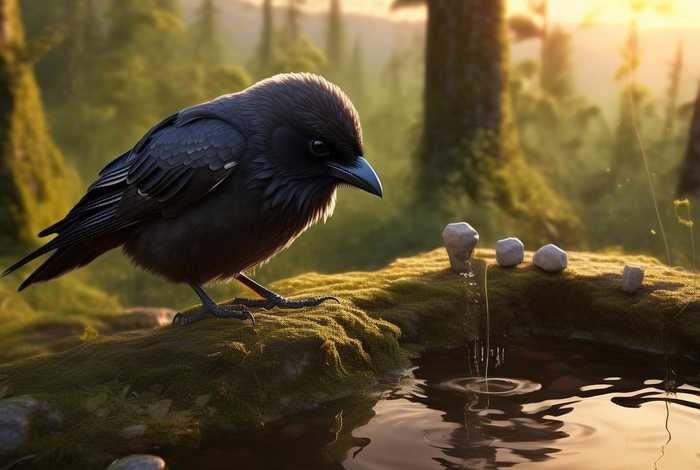 儿童睡前故事乌鸦喝水的故事 - 少儿睡前故事乌鸦喝水