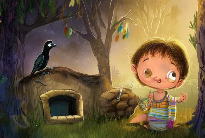 儿童睡前故事乌鸦嘴 睡前故事幼儿故事大全乌鸦喝水