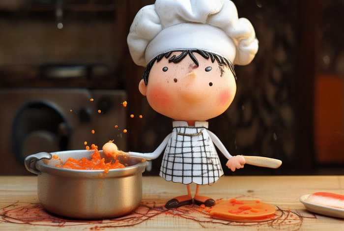 儿童画厨师简笔画；幼儿简笔画厨师