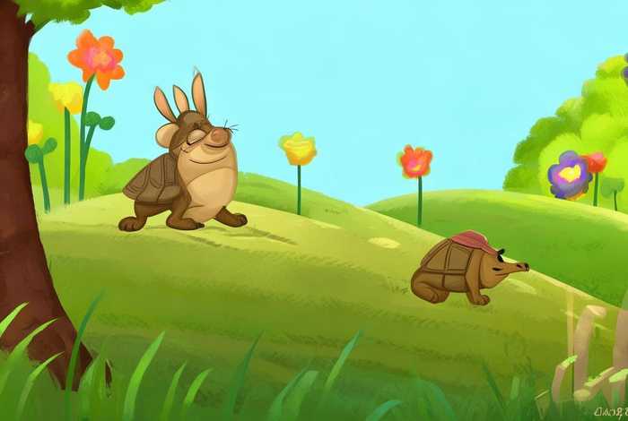 儿童故事英文版简单 龟兔赛跑故事简单英文版