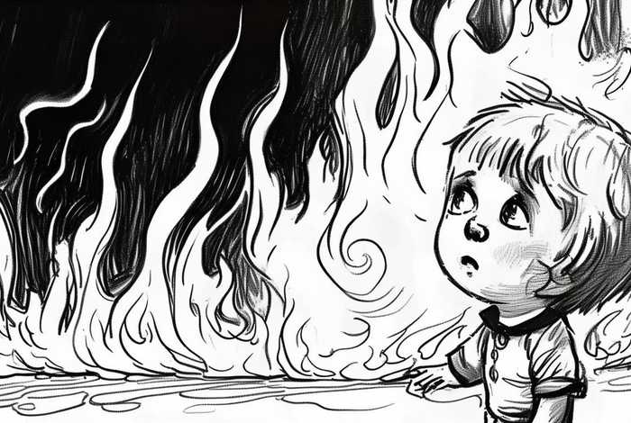 儿童火灾图片 - 儿童火灾图片简笔画