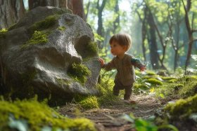 儿童故事路上的石子 - 路上的大石头绘本故事