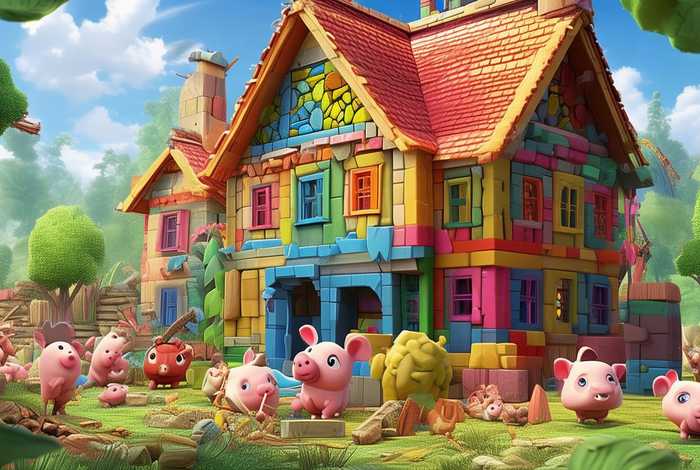 儿童故事猪盖房，幼儿故事小猪盖新房