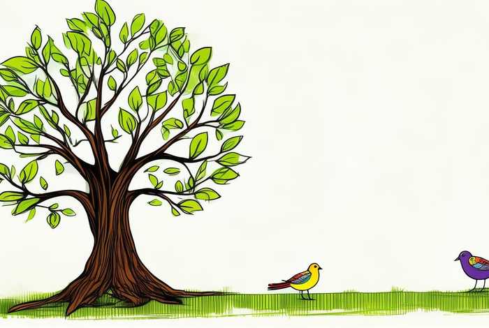 儿童画大树和小鸟、儿童画大树和小鸟简笔画