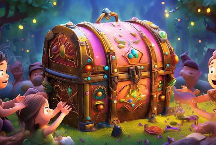 儿童动画宝箱故事、宝箱儿童画图片