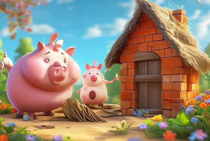 儿童故事三只猪盖房子，幼儿经典故事三只小猪盖房子