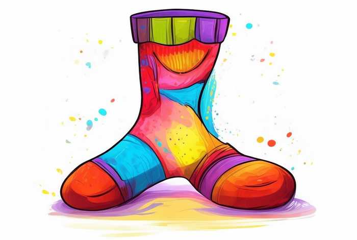 儿童袜子简笔画 儿童袜子简笔画彩色