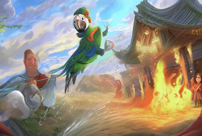 儿童故事鹦鹉救火被天神感动了（中国古代寓言故事鹦鹉救火读后感）