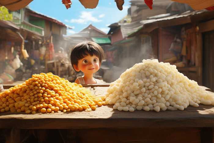 儿童故事卖金豆；卖豆子和卖豆腐的 故事