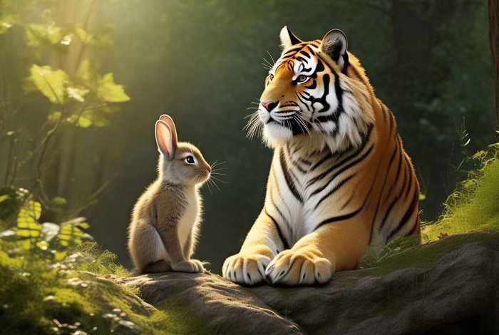 儿童故事老虎和兔子（老虎和兔子寓言故事）