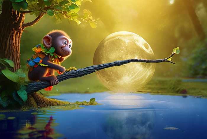 儿童故事猴子捞月亮的故事（讲故事猴子捞月亮的故事）