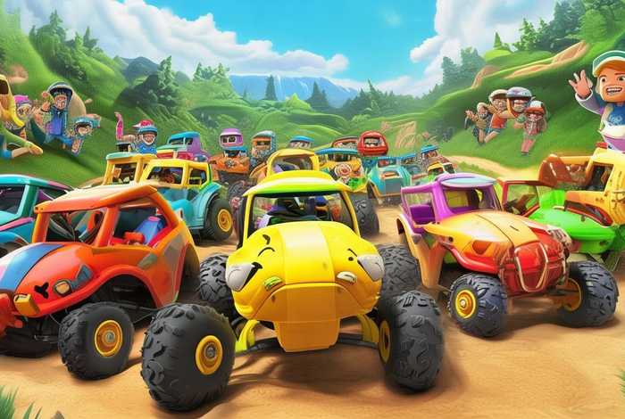 儿童故事越野车比赛；儿童动画片越野车比赛