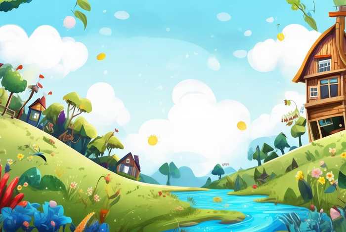 儿童故事背景图的简笔画、幼儿故事背景图片大全