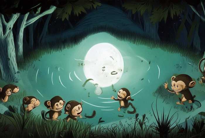 儿童故事大全经典猴子捞月（幼儿故事大全猴子捞月亮）