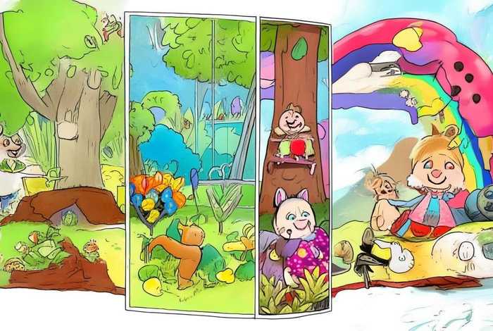 儿童故事四格漫画图片 - 幼儿故事图画四格