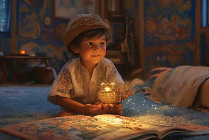 儿童睡前故事阿拉丁与神灯；阿拉丁神灯幼儿睡前故事