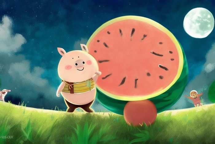 儿童故事猪八戒吃西瓜睡前故事；少儿睡前故事猪八戒吃西瓜