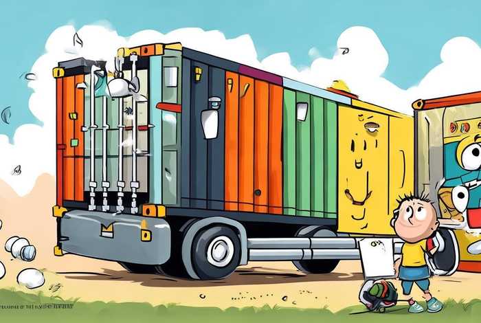 儿童画集装箱（集装箱车儿童画）