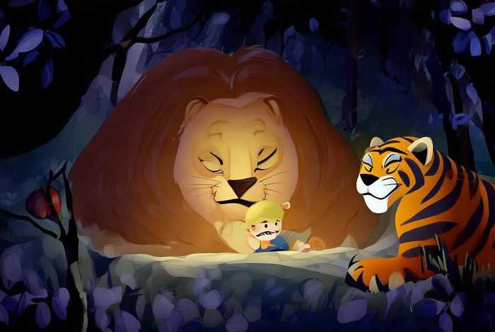 儿童睡前故事狮子和老虎;儿童睡前老虎和狮子童话故事 儿童睡前故事狮子和老虎;儿童睡前老虎和狮子童话故事