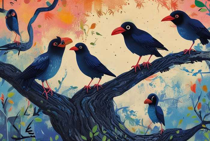 儿童故事七只乌鸦 - 七只乌鸦故事绘本