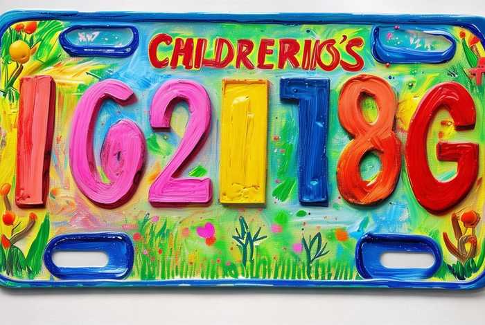 儿童创意绘画车牌（幼儿绘画车牌）
