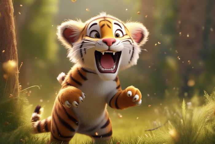 儿童故事中小老虎是怎么说话的，小老虎是怎么叫的文字