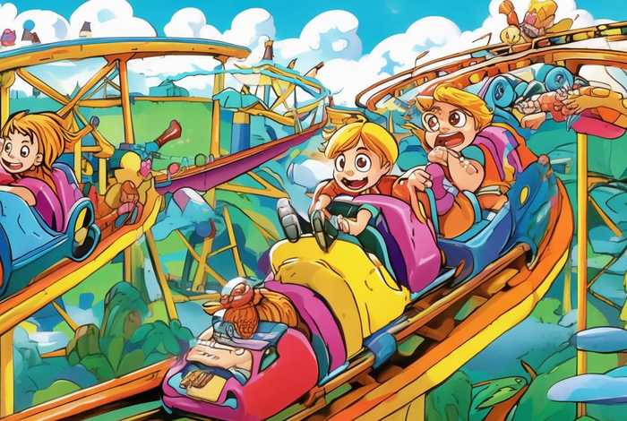儿童故事过山车图片，关于过山车的幼儿故事