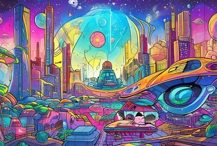 儿童科学幻想绘画作品线稿（儿童科学幻想绘画作品线稿图片）