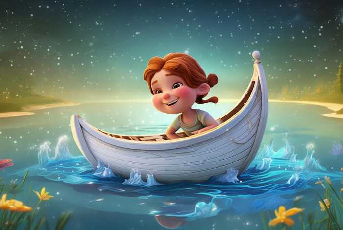 儿童故事《小白船》图文 童话《小白船》