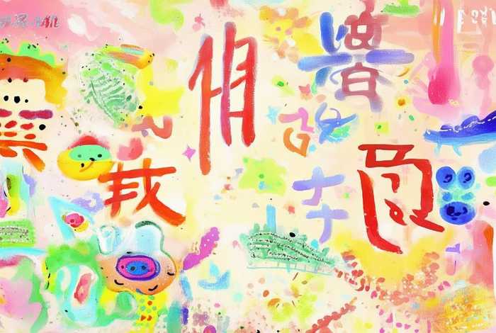 儿童汉字画，汉字的儿童画或画报