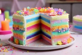 儿童彩虹蛋糕图片 儿童彩虹蛋糕图片大全