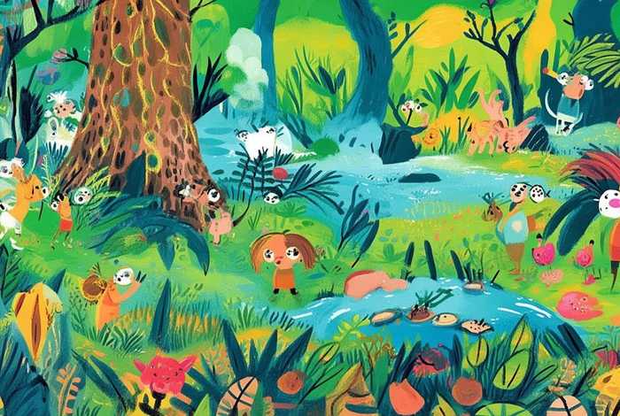 儿童森林公园故事大全 儿童森林公园简笔画图片大全