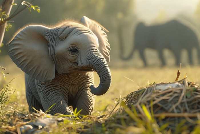 儿童故事小象想妈妈、小象学做妈妈故事视频